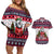 Alaska Merry Woofmas Couples Matching Off Shoulder Short Dress and Hawaiian Shirt Christmas Dog Art Style - Wonder Print Shop