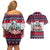 Alaska Merry Woofmas Couples Matching Off Shoulder Short Dress and Hawaiian Shirt Christmas Dog Art Style - Wonder Print Shop
