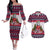 Alaska Merry Woofmas Couples Matching Off The Shoulder Long Sleeve Dress and Hawaiian Shirt Christmas Dog Art Style - Wonder Print Shop
