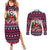 Alaska Merry Woofmas Couples Matching Summer Maxi Dress and Long Sleeve Button Shirt Christmas Dog Art Style - Wonder Print Shop
