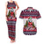 Alaska Merry Woofmas Couples Matching Tank Maxi Dress and Hawaiian Shirt Christmas Dog Art Style - Wonder Print Shop