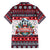 Alaska Merry Woofmas Family Matching Long Sleeve Bodycon Dress and Hawaiian Shirt Christmas Dog Art Style - Wonder Print Shop