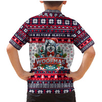 Alaska Merry Woofmas Family Matching Mermaid Dress and Hawaiian Shirt Christmas Dog Art Style - Wonder Print Shop