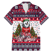 Alaska Merry Woofmas Family Matching Mermaid Dress and Hawaiian Shirt Christmas Dog Art Style - Wonder Print Shop