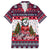 Alaska Merry Woofmas Family Matching Short Sleeve Bodycon Dress and Hawaiian Shirt Christmas Dog Art Style - Wonder Print Shop