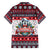 Alaska Merry Woofmas Family Matching Short Sleeve Bodycon Dress and Hawaiian Shirt Christmas Dog Art Style - Wonder Print Shop