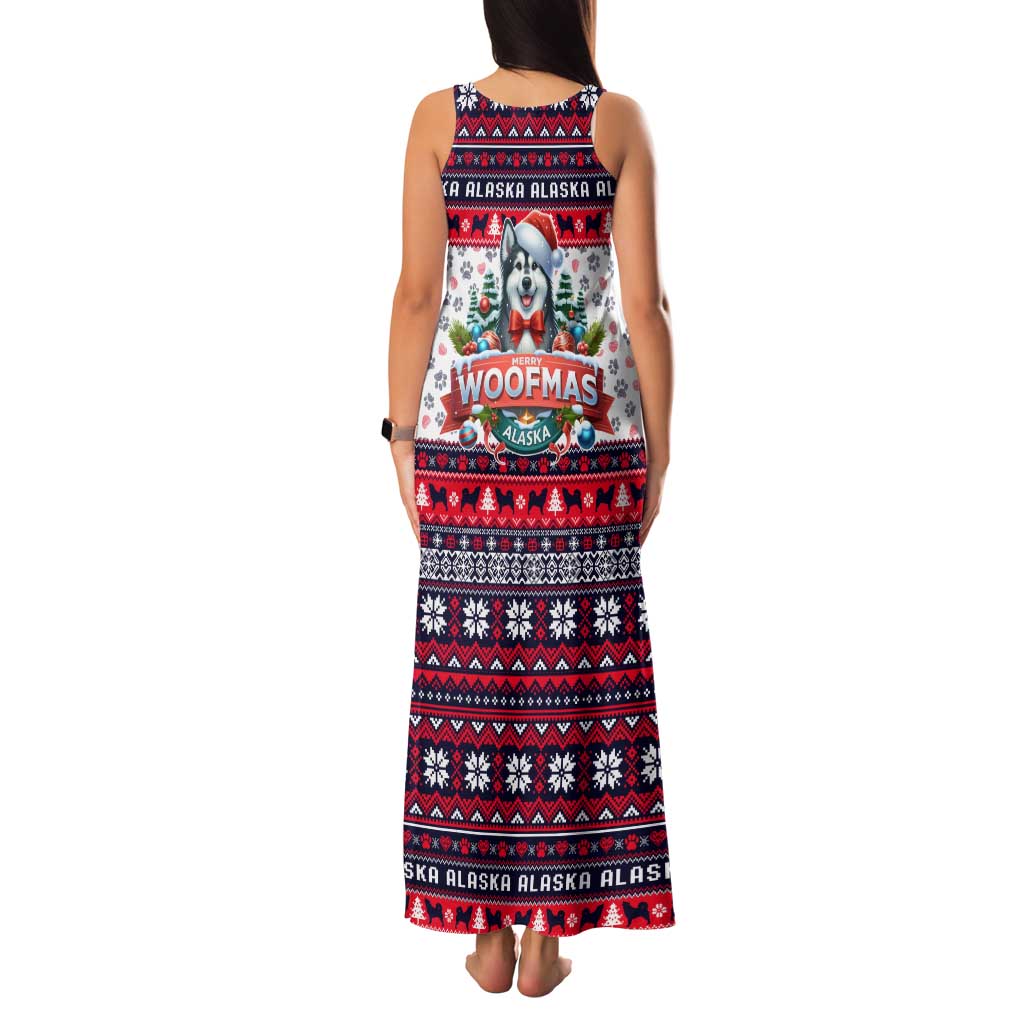 Alaska Merry Woofmas Family Matching Tank Maxi Dress and Hawaiian Shirt Christmas Dog Art Style - Wonder Print Shop