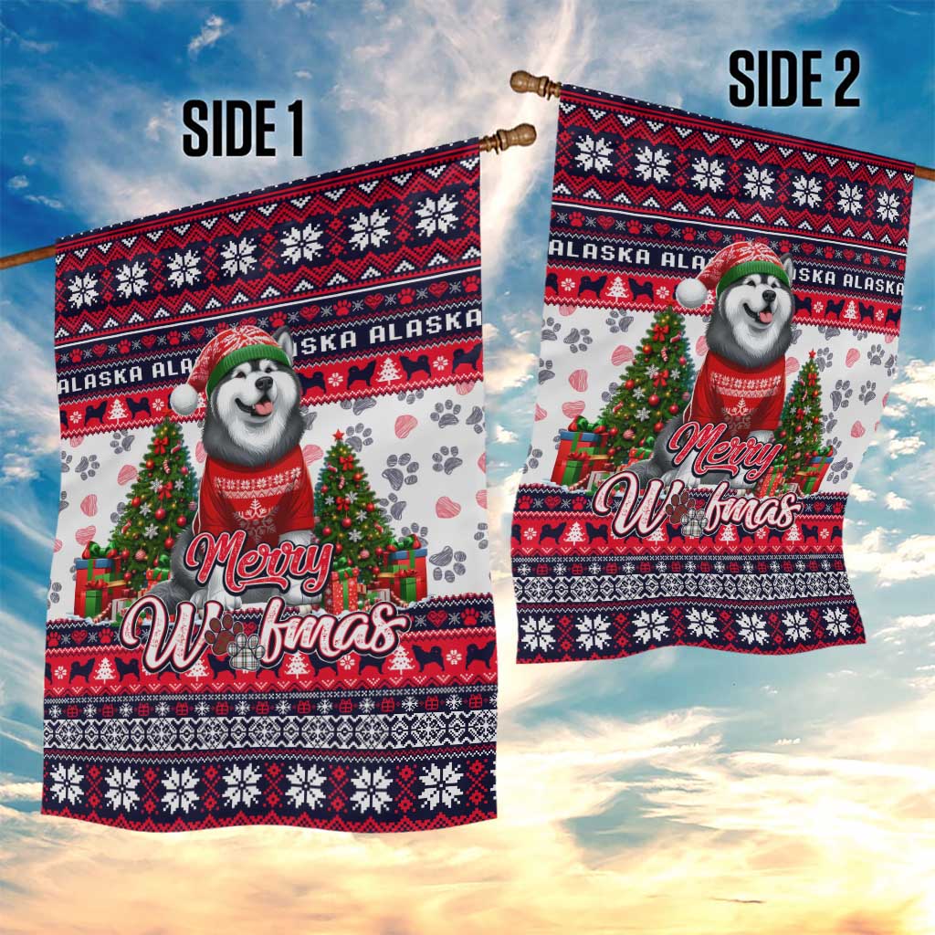 Alaska Merry Woofmas Garden Flag Christmas Dog Art Style - Wonder Print Shop