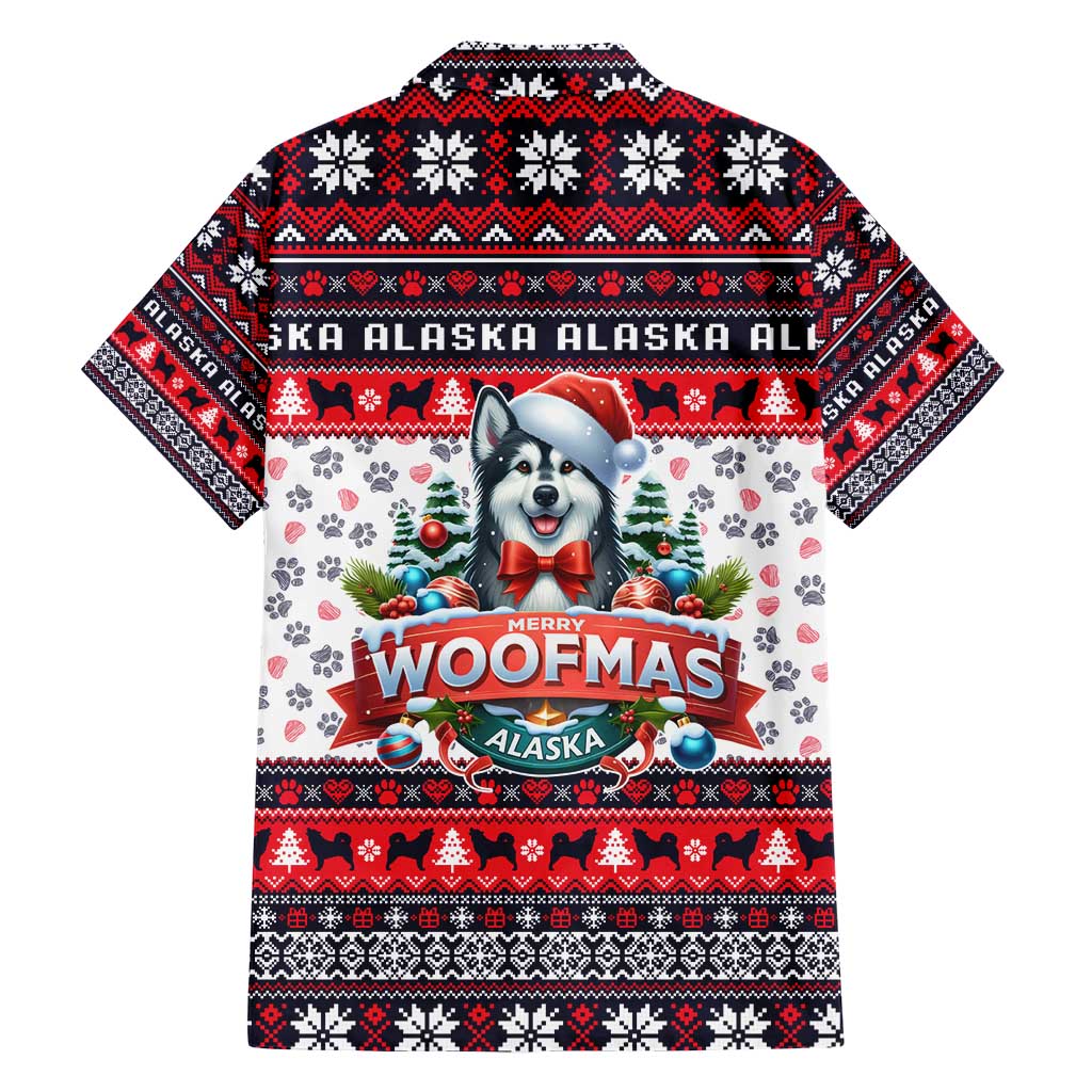 Alaska Merry Woofmas Hawaiian Shirt Christmas Dog Art Style - Wonder Print Shop