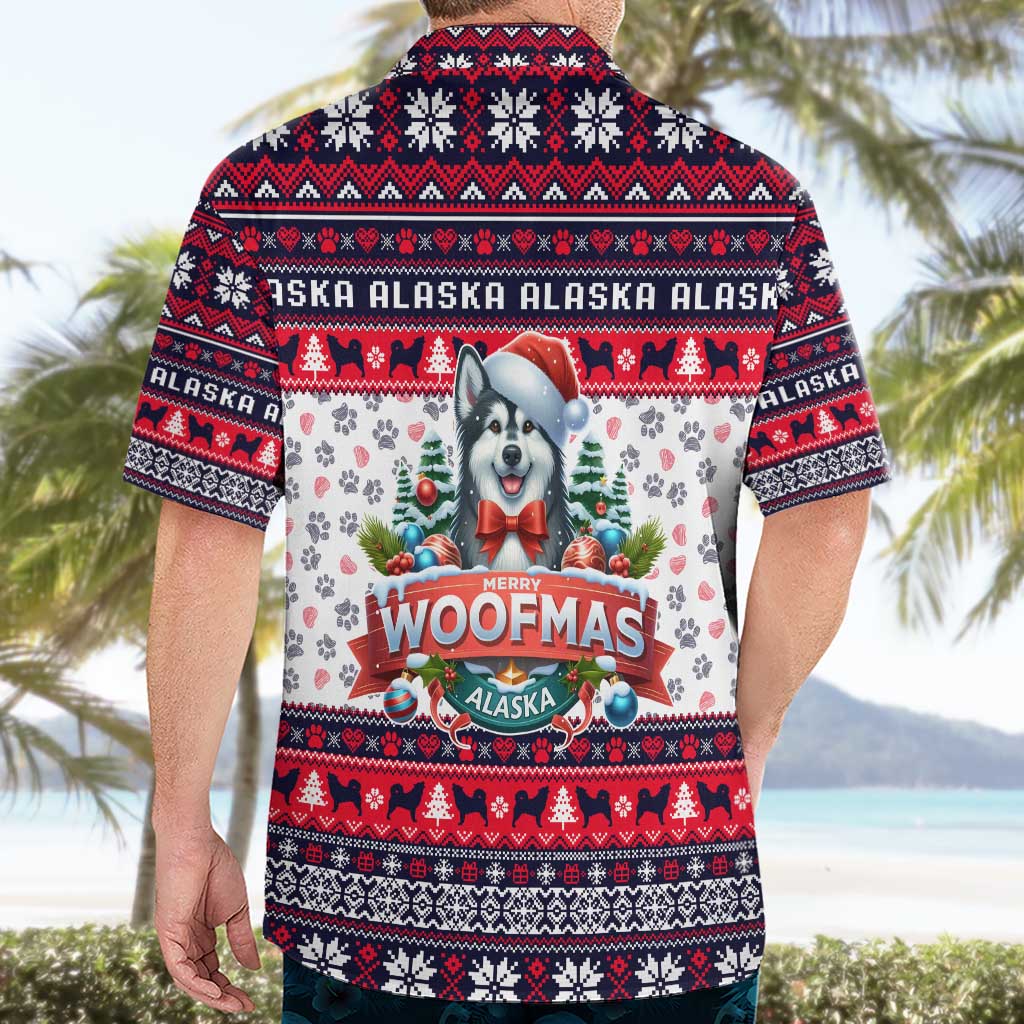 Alaska Merry Woofmas Hawaiian Shirt Christmas Dog Art Style - Wonder Print Shop
