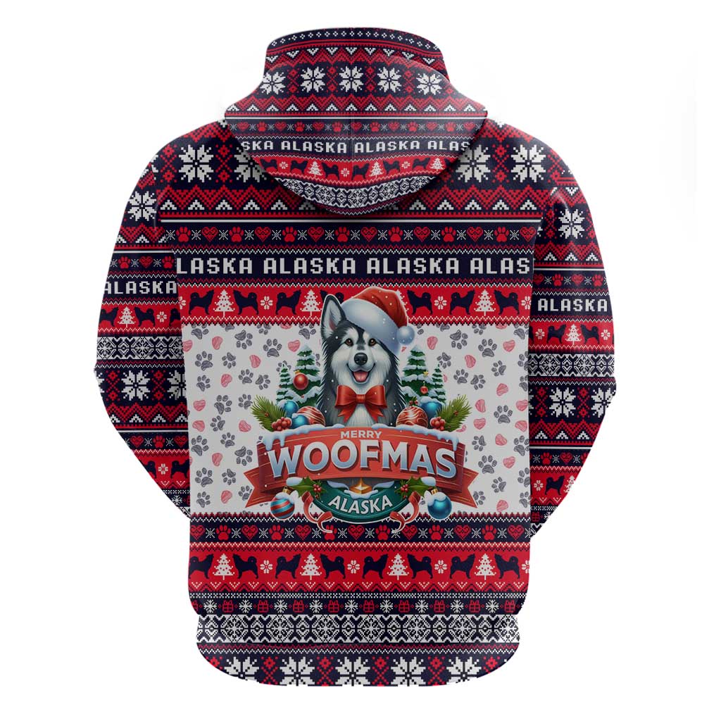 Alaska Merry Woofmas Hoodie Christmas Dog Art Style - Wonder Print Shop