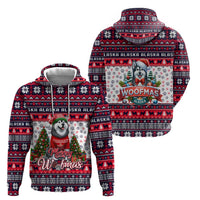 Alaska Merry Woofmas Hoodie Christmas Dog Art Style - Wonder Print Shop