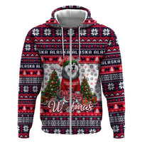 Alaska Merry Woofmas Hoodie Christmas Dog Art Style - Wonder Print Shop