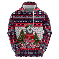 Alaska Merry Woofmas Hoodie Christmas Dog Art Style - Wonder Print Shop