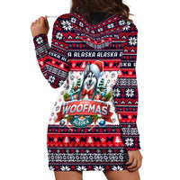 Alaska Merry Woofmas Hoodie Dress Christmas Dog Art Style - Wonder Print Shop