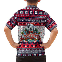 Alaska Merry Woofmas Kid Hawaiian Shirt Christmas Dog Art Style - Wonder Print Shop