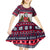 Alaska Merry Woofmas Kid Short Sleeve Dress Christmas Dog Art Style - Wonder Print Shop