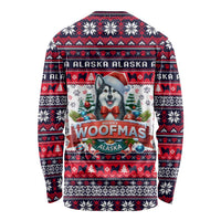 Alaska Merry Woofmas Long Sleeve Shirt Christmas Dog Art Style - Wonder Print Shop
