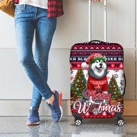 Alaska Merry Woofmas Luggage Cover Christmas Dog Art Style - Wonder Print Shop
