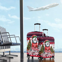 Alaska Merry Woofmas Luggage Cover Christmas Dog Art Style - Wonder Print Shop