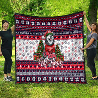 Alaska Merry Woofmas Quilt Christmas Dog Art Style - Wonder Print Shop