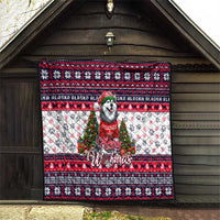 Alaska Merry Woofmas Quilt Christmas Dog Art Style - Wonder Print Shop