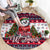 Alaska Merry Woofmas Round Carpet Christmas Dog Art Style