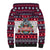 Alaska Merry Woofmas Sherpa Hoodie Christmas Dog Art Style - Wonder Print Shop