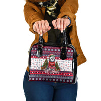 Alaska Merry Woofmas Shoulder Handbag Christmas Dog Art Style