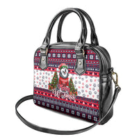 Alaska Merry Woofmas Shoulder Handbag Christmas Dog Art Style