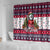 Alaska Merry Woofmas Shower Curtain Christmas Dog Art Style