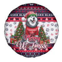 Alaska Merry Woofmas Spare Tire Cover Christmas Dog Art Style - Wonder Print Shop