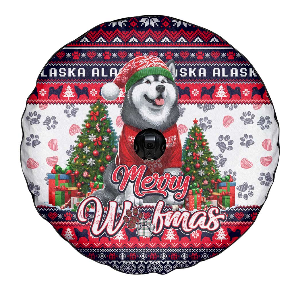 Alaska Merry Woofmas Spare Tire Cover Christmas Dog Art Style - Wonder Print Shop