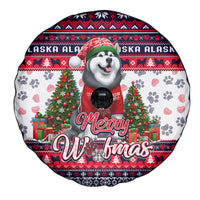 Alaska Merry Woofmas Spare Tire Cover Christmas Dog Art Style - Wonder Print Shop