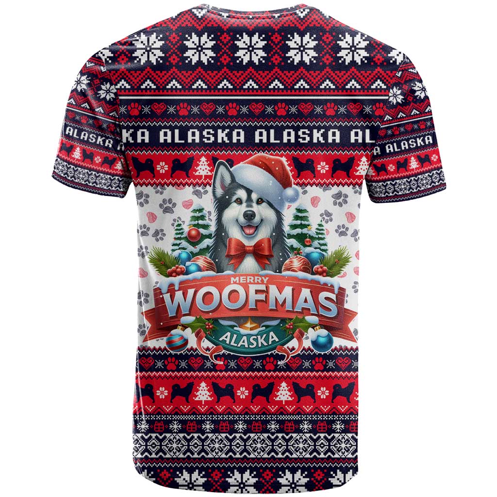 Alaska Merry Woofmas T Shirt Christmas Dog Art Style - Wonder Print Shop