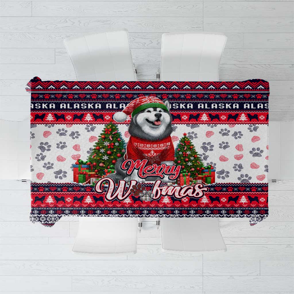 Alaska Merry Woofmas Tablecloth Christmas Dog Art Style - Wonder Print Shop