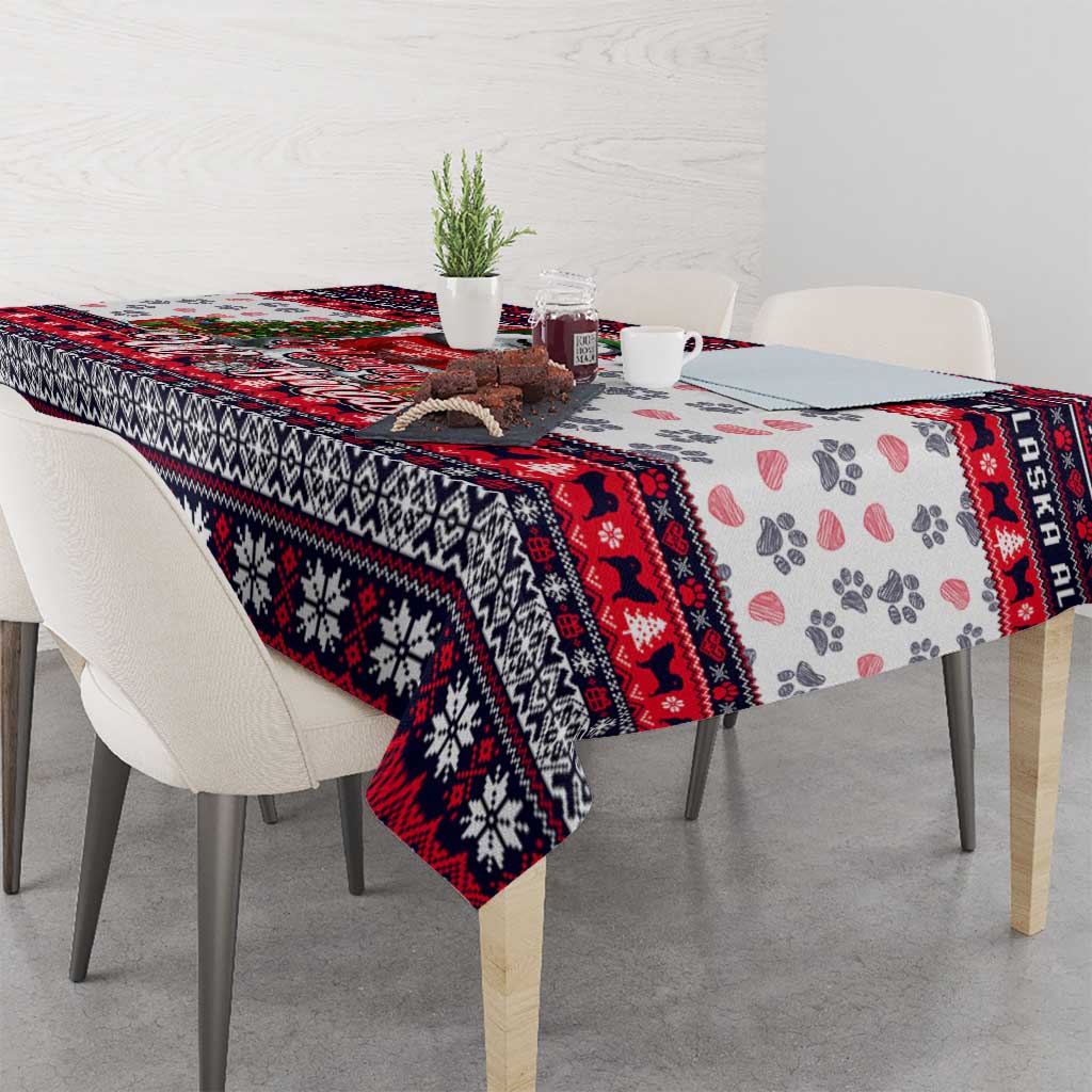 Alaska Merry Woofmas Tablecloth Christmas Dog Art Style - Wonder Print Shop
