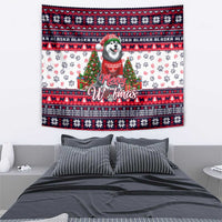 Alaska Merry Woofmas Tapestry Christmas Dog Art Style - Wonder Print Shop
