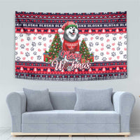 Alaska Merry Woofmas Tapestry Christmas Dog Art Style - Wonder Print Shop
