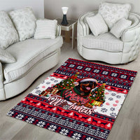 Rottweiler Merry Woofmas Area Rug Christmas Dog Art Style - Wonder Print Shop