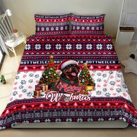 Rottweiler Merry Woofmas Bedding Set Christmas Dog Art Style - Wonder Print Shop
