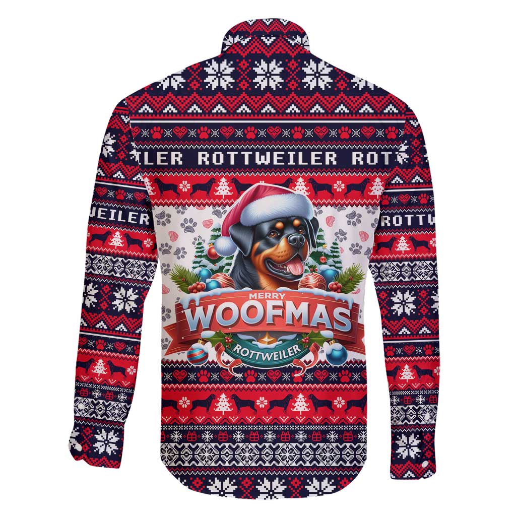 Rottweiler Merry Woofmas Family Matching Puletasi and Hawaiian Shirt Christmas Dog Art Style - Wonder Print Shop