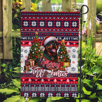 Rottweiler Merry Woofmas Garden Flag Christmas Dog Art Style - Wonder Print Shop