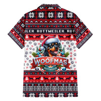 Rottweiler Merry Woofmas Hawaiian Shirt Christmas Dog Art Style - Wonder Print Shop