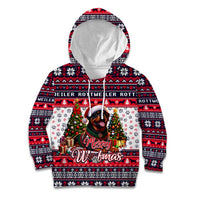 Rottweiler Merry Woofmas Kid Hoodie Christmas Dog Art Style - Wonder Print Shop