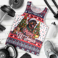 Rottweiler Merry Woofmas Men Tank Top Christmas Dog Art Style - Wonder Print Shop