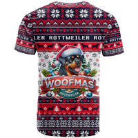 Rottweiler Merry Woofmas T Shirt Christmas Dog Art Style - Wonder Print Shop