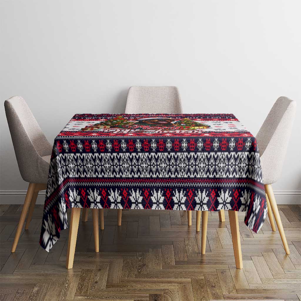Rottweiler Merry Woofmas Tablecloth Christmas Dog Art Style - Wonder Print Shop