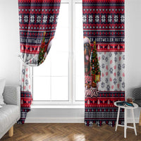 Rottweiler Merry Woofmas Window Curtain Christmas Dog Art Style - Wonder Print Shop