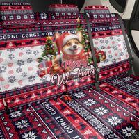 Corgi Merry Woofmas Back Car Seat Cover Christmas Dog Art Style - Wonder Print Shop